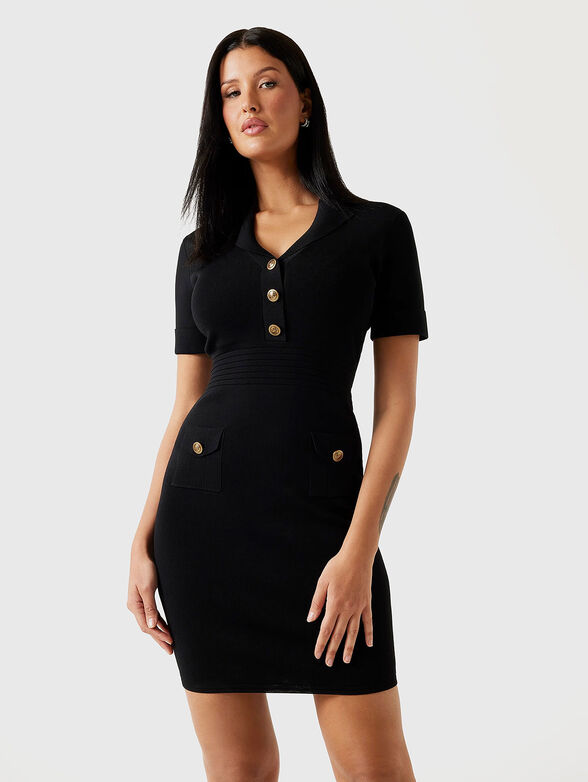 FELICITY mini dress with accent buttons - 1