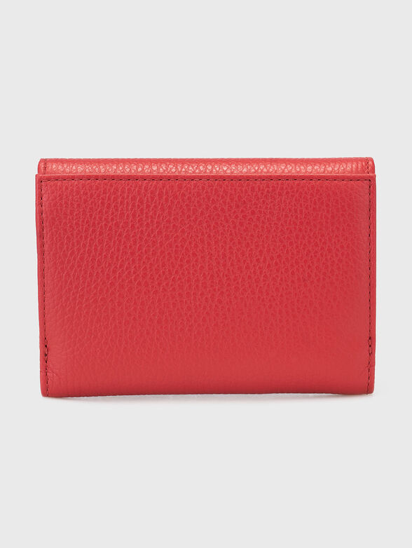 Leather wallet in beige - 2