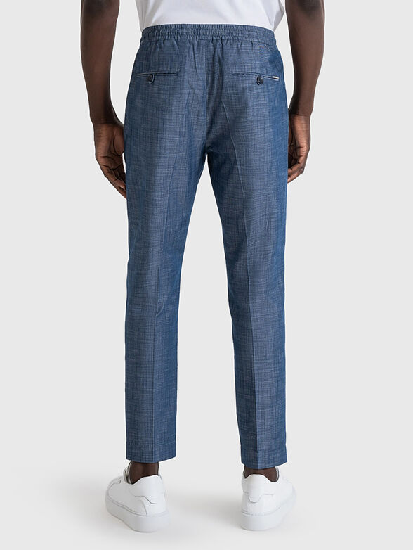 Blue pants in cotton  - 2