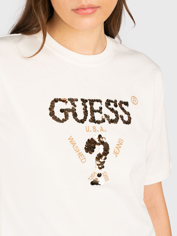 Black T-shirt with sequins - 4