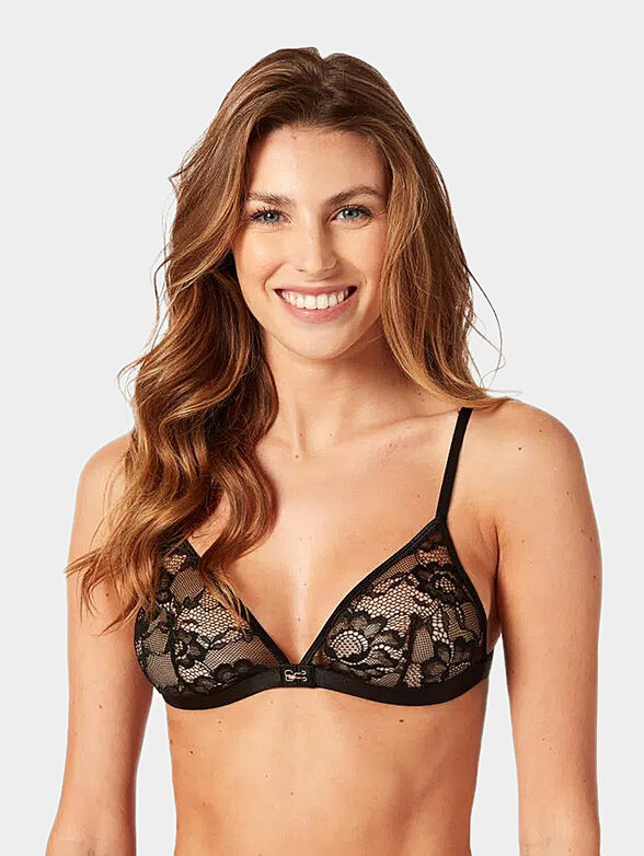 FLORAL bra with lace  - 1