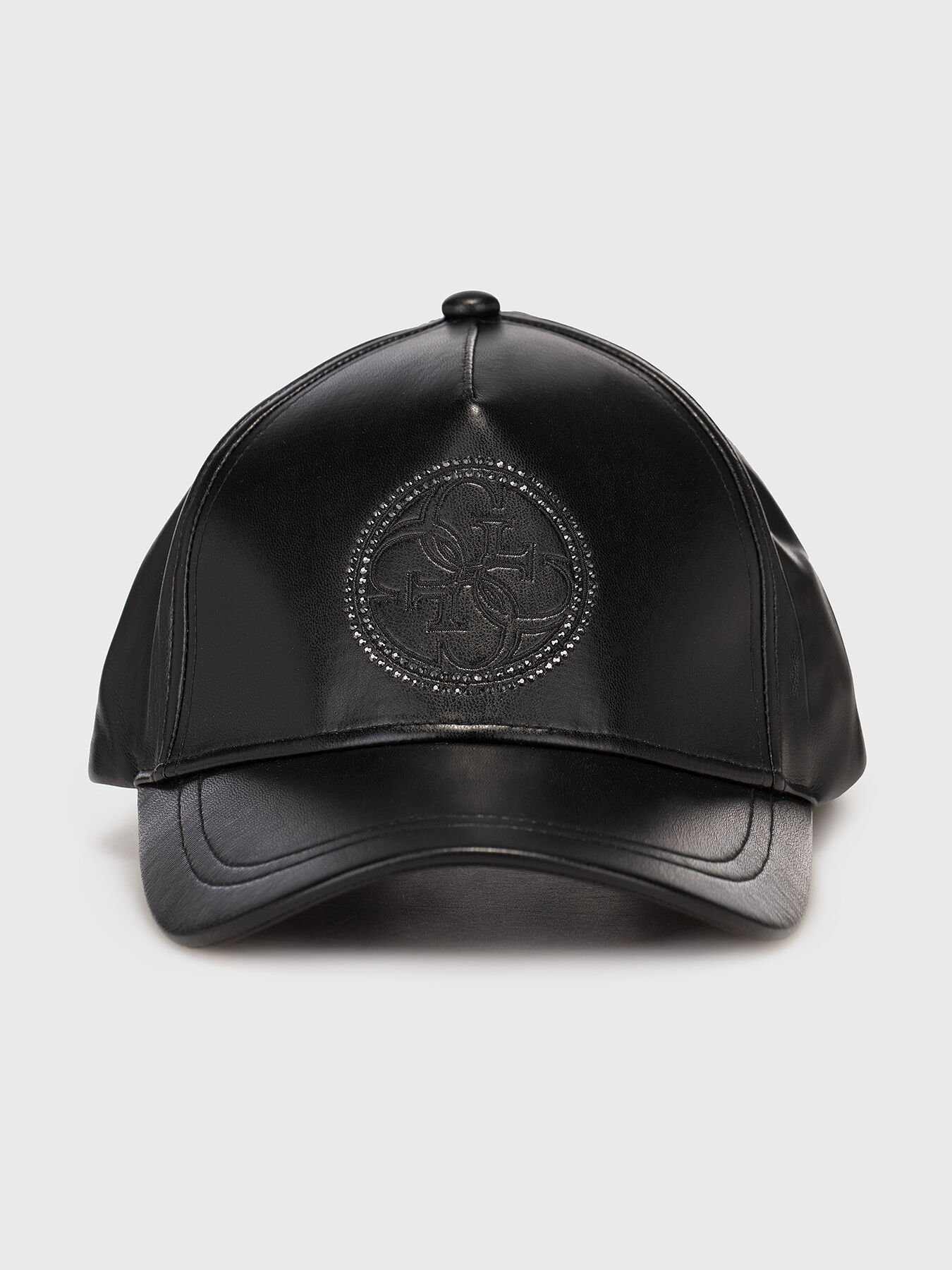 Black pleather cap new arrivals