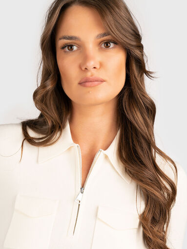 Knitted polo shirt with zip - 4