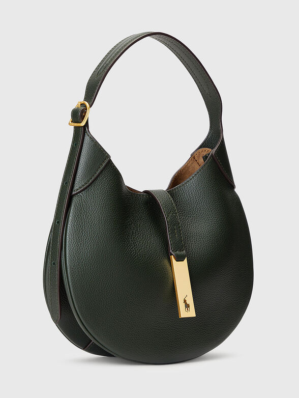 Logo detail leather hobo bag  - 4