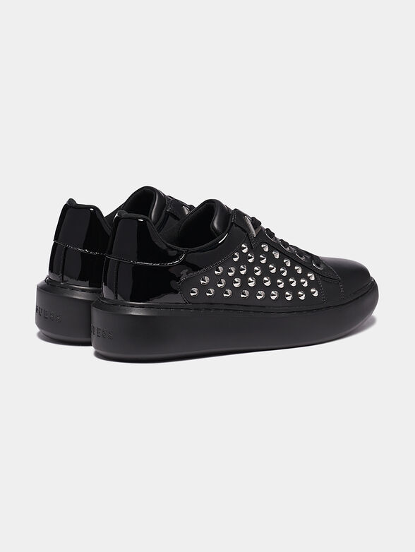BRANDYN Black sneakers with stud applications - 3