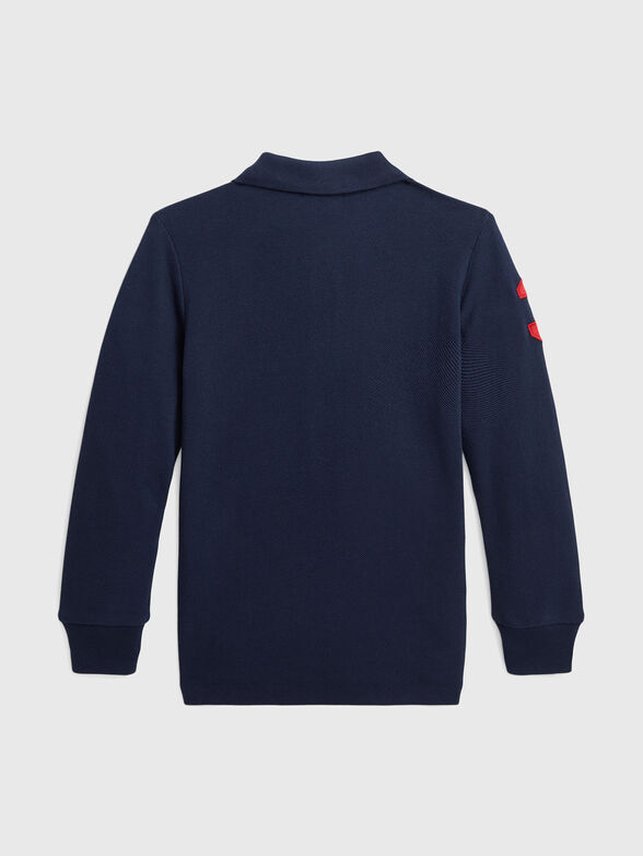 Long-sleeve blouse with contrasting logo - 2
