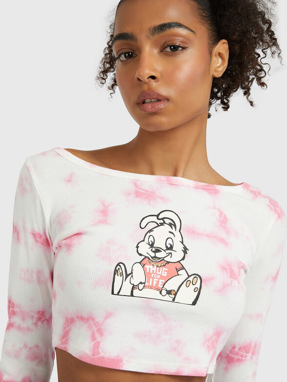 Blue blouse with print - 4