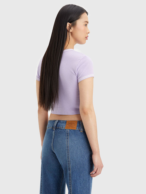Purple crop T-shirt  - 3