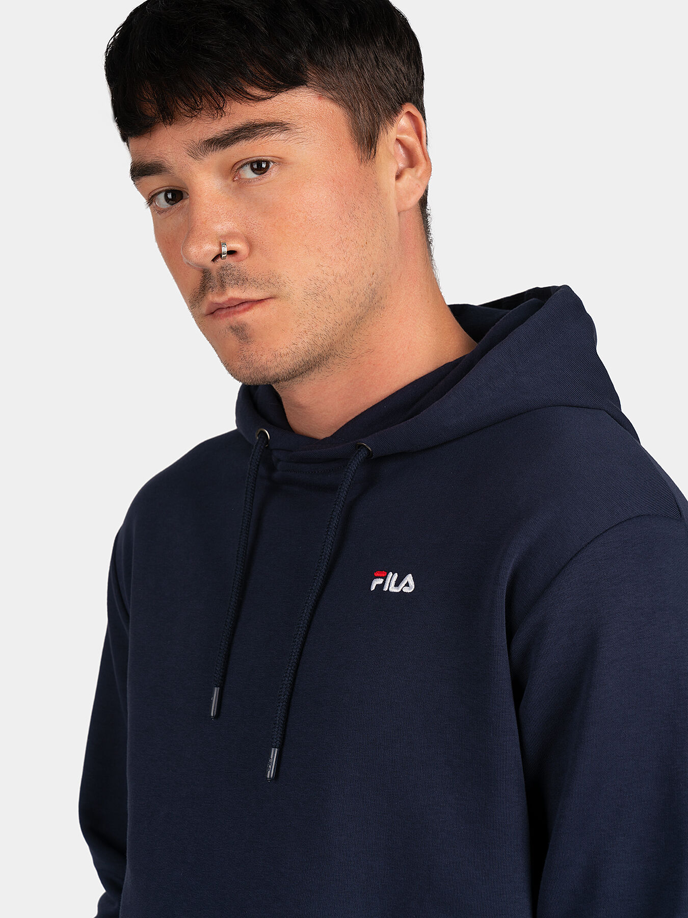 EDISON black hooded sweatshirt with logo detail brand FILA Globalbrandsstore en
