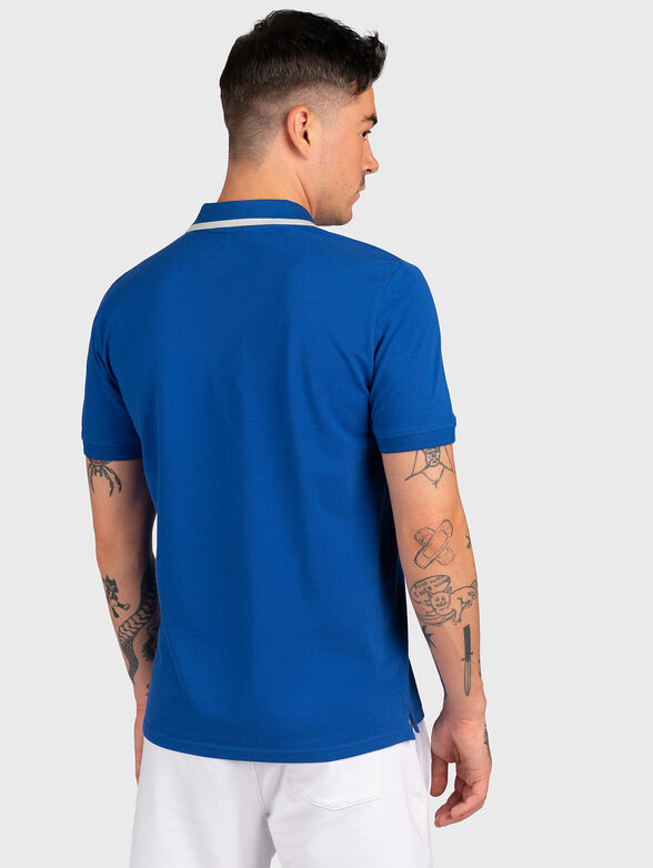 Black polo shirt CHROMIA from cotton pique - 3