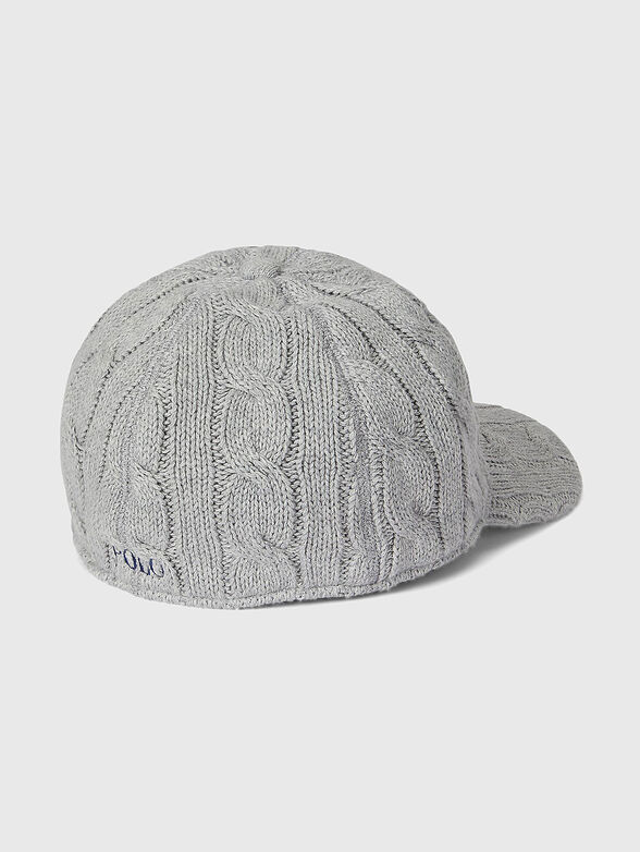 Cotton baseball cap with knitted effect - 2
