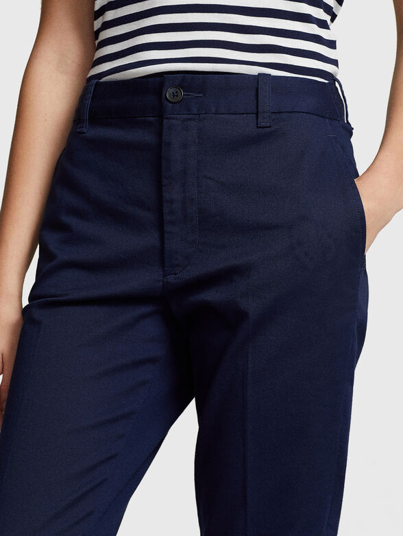 Dark blue chino trousers  - 3