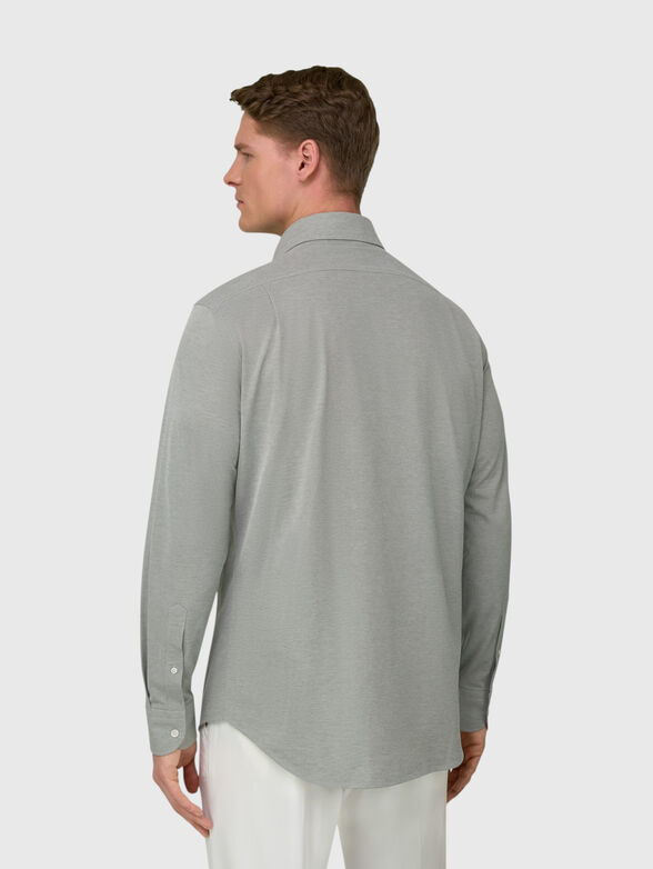 Green cotton-blend shirt - 3