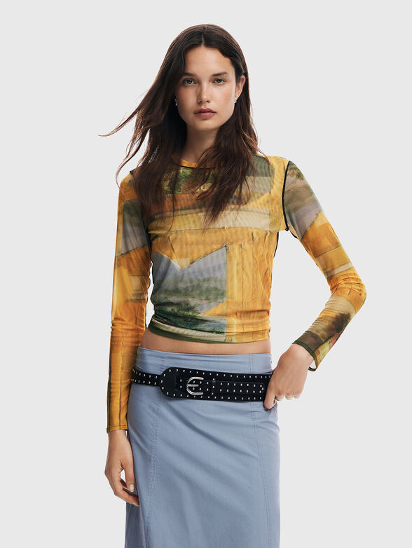 LOVE LIFE blouse with sheer effect - 1