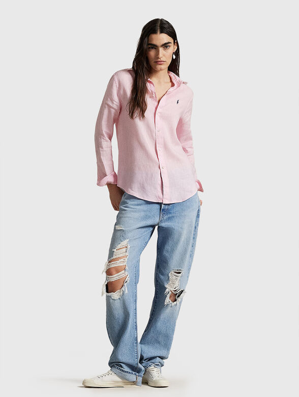Long sleeved linen shirt - 2