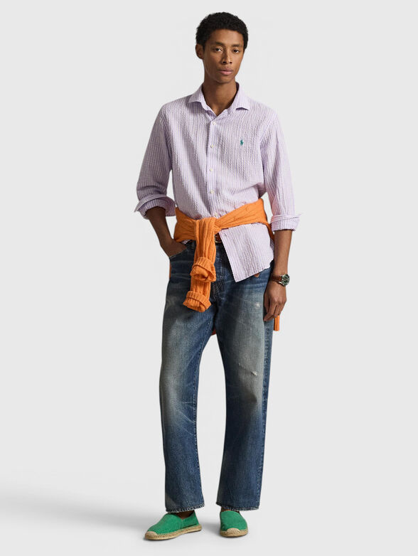 Striped cotton and linen shirt - 2