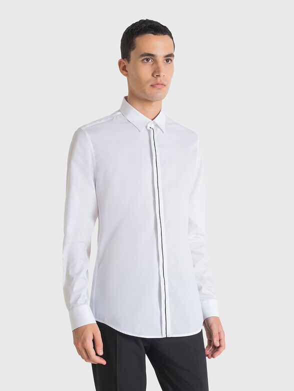 PARIS white shirt in cotton - 4