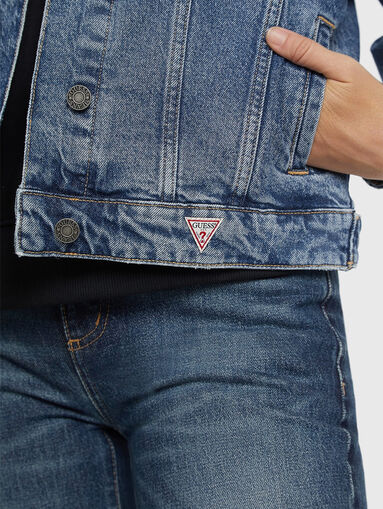 Denim jacket with mini logo - 5