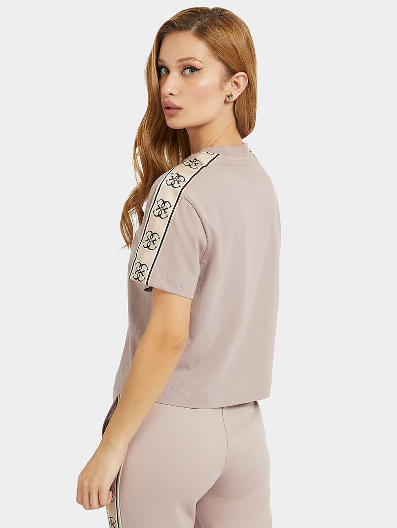 BRITNEY black T-shirt with accent edging - 3