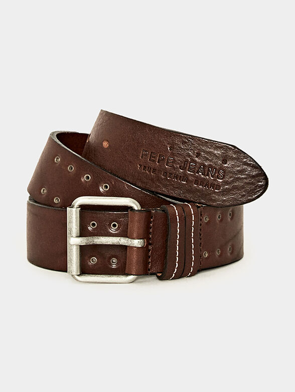 CHARLES black leather belt - 1
