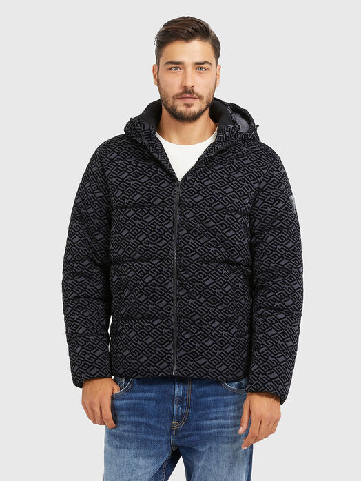  Down jacket with monogram print 