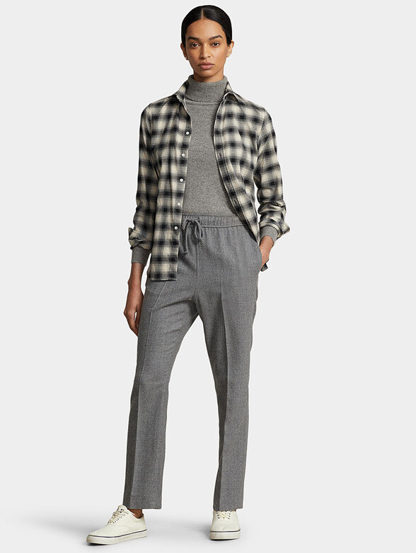 Cotton checked shirt - 4