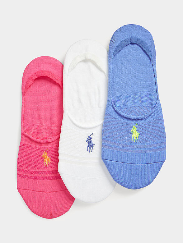 Set of three pairs of socks with logo embroidery - 1