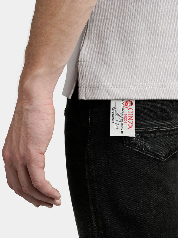 Grey polo-shirt with embroideries - 4