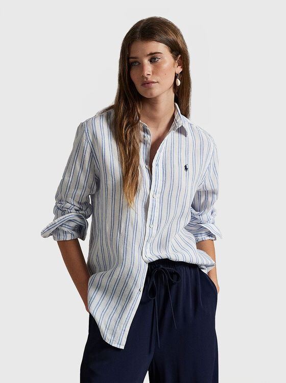 Striped linen shirt - 1