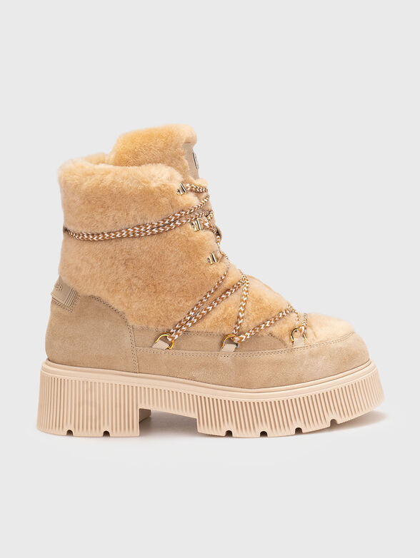 TURIN 9 suede and wool leather ankle boots - 1