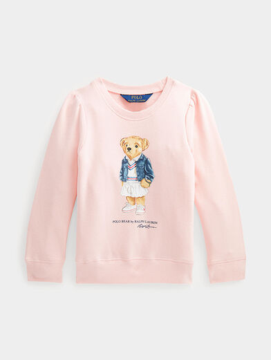 Polo Bear printed pink sweatshirt - 1