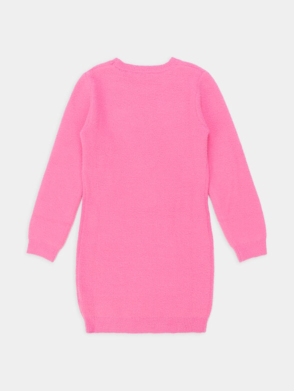 Black knit dress with logo detail - 2