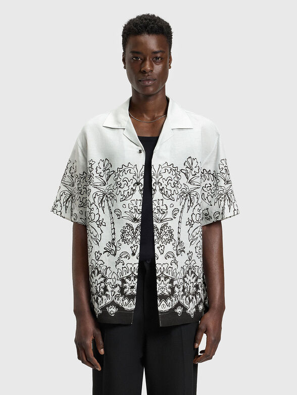 Short sleeved shirt with floral print - 1