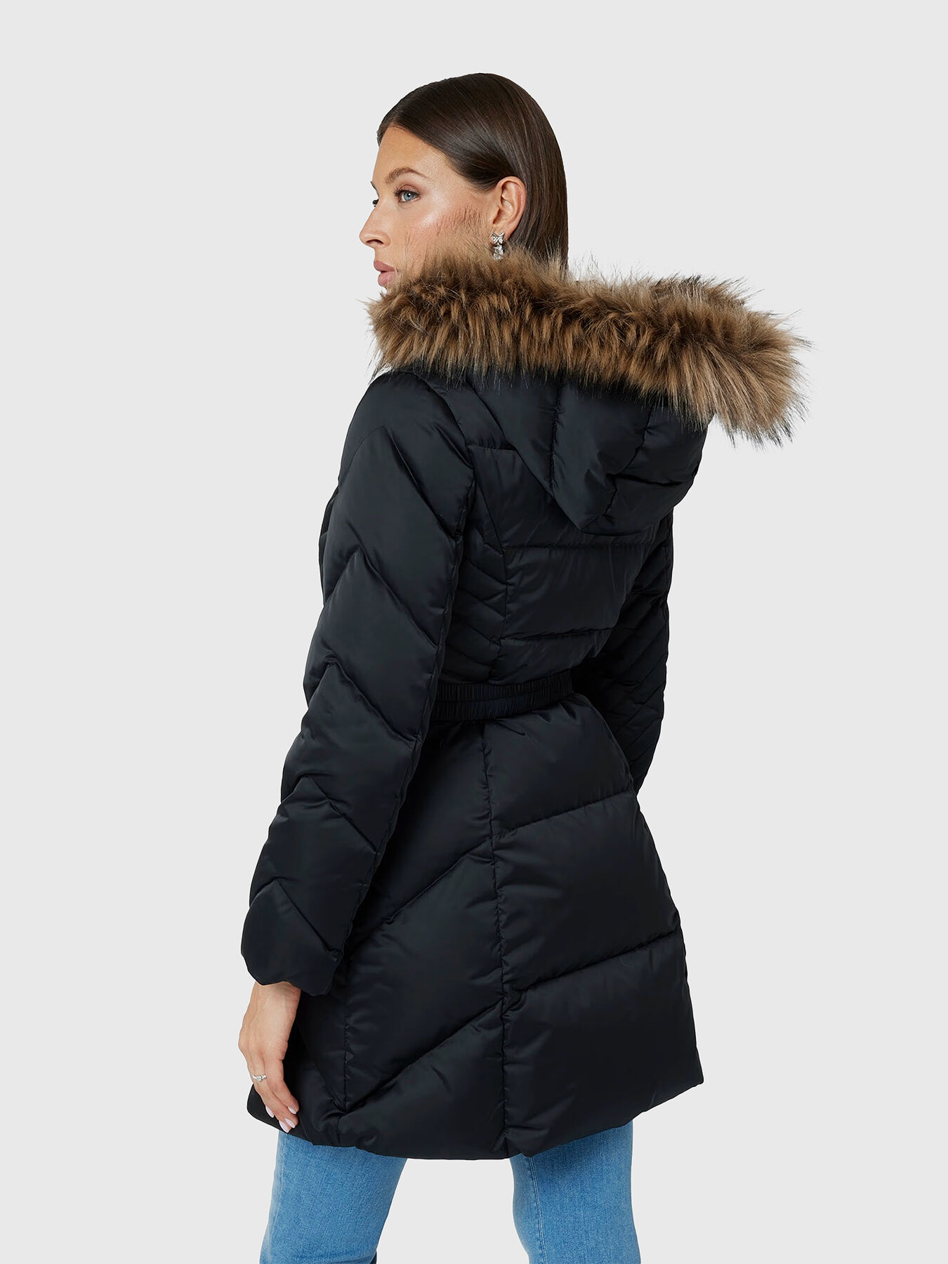 NEW OLGA padded jacket with belt brand GUESS — Globalbrandsstore
