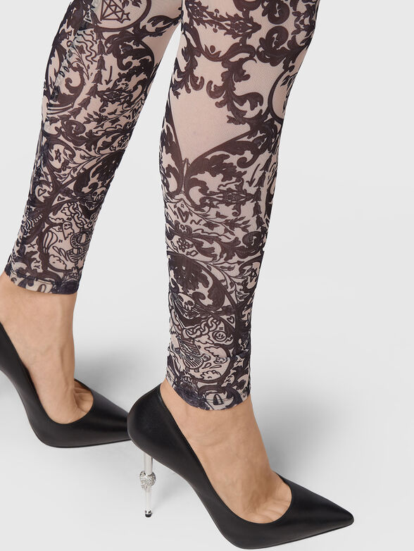 Semi-sheer leggings - 4