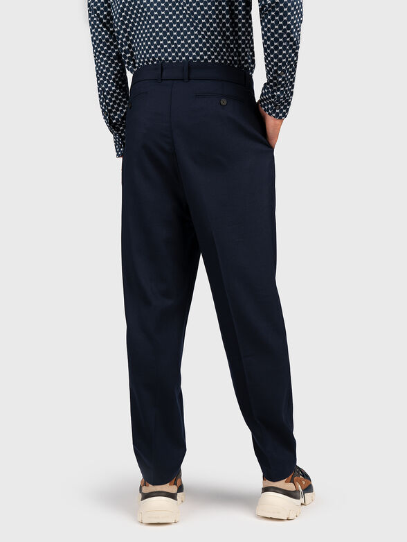 Dark blue trousers with belt - 1
