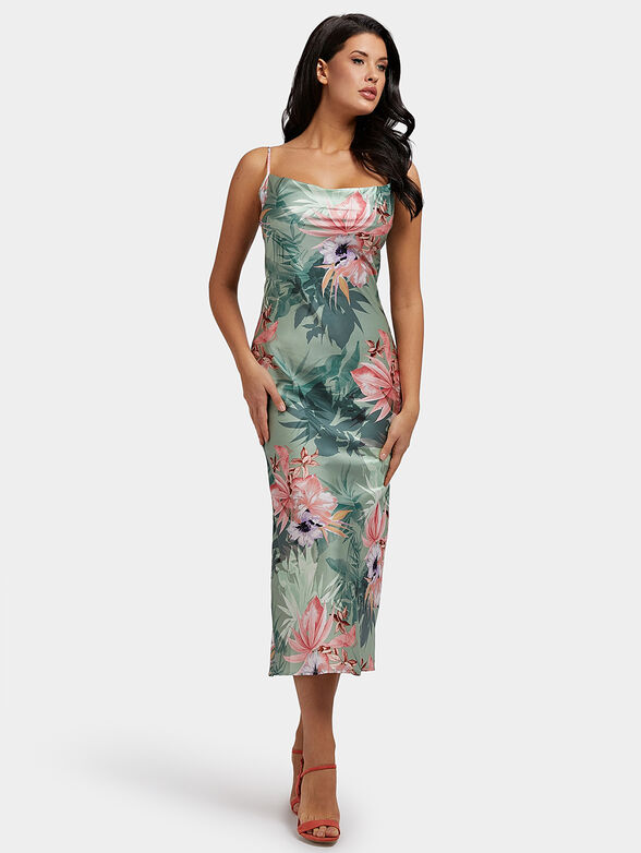 AKILINA dress with tropical print - 1