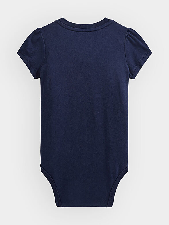 Navy blue bodysuit with Polo Bear print - 2