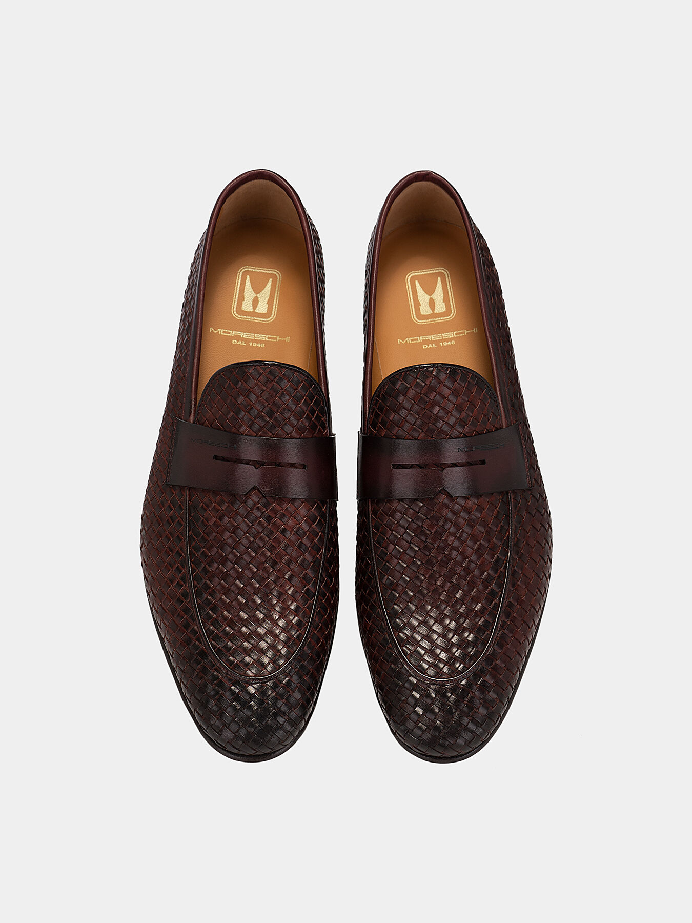 ADAGIR loafers with braided texture brand MORESCHI