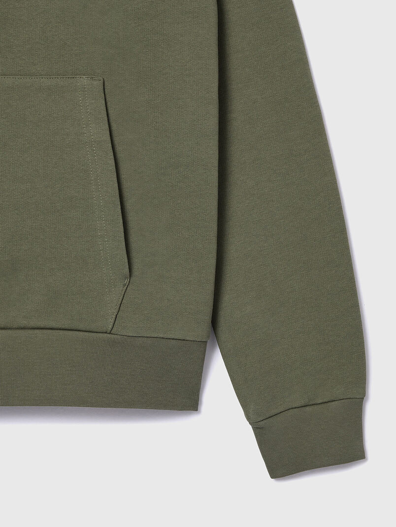 Hooded sweatshirt with logo accent - 3