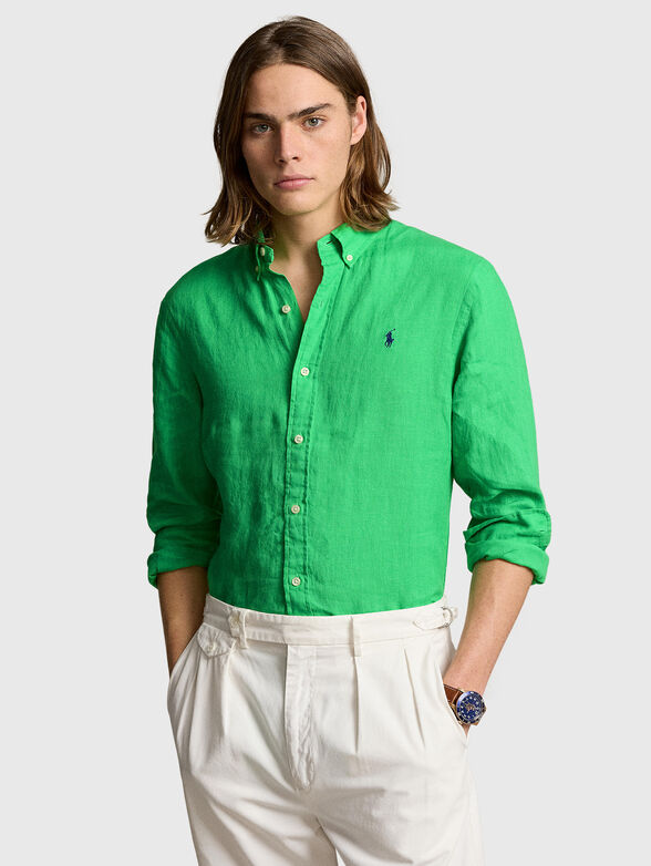 Slim fit linen shirt - 1