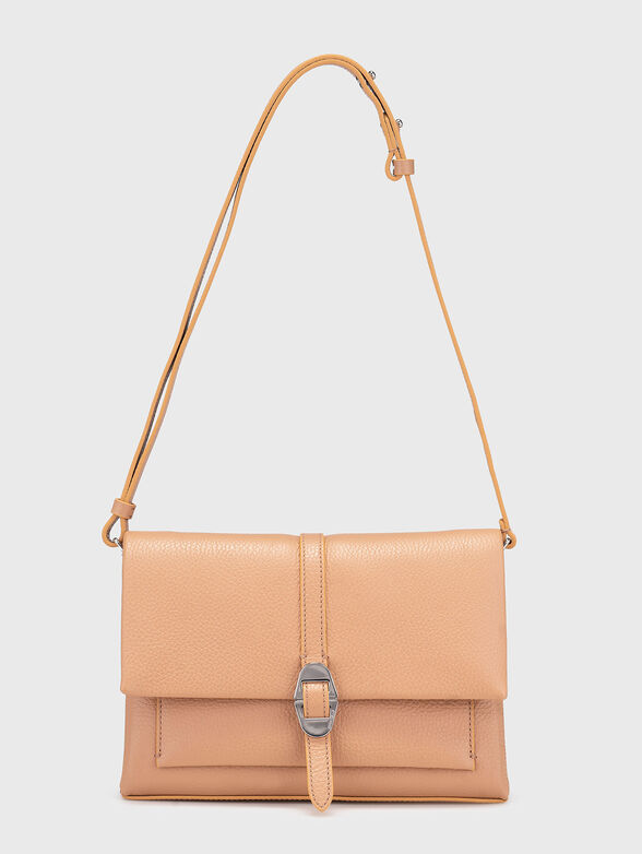 Beige leather shoulder bag - 2