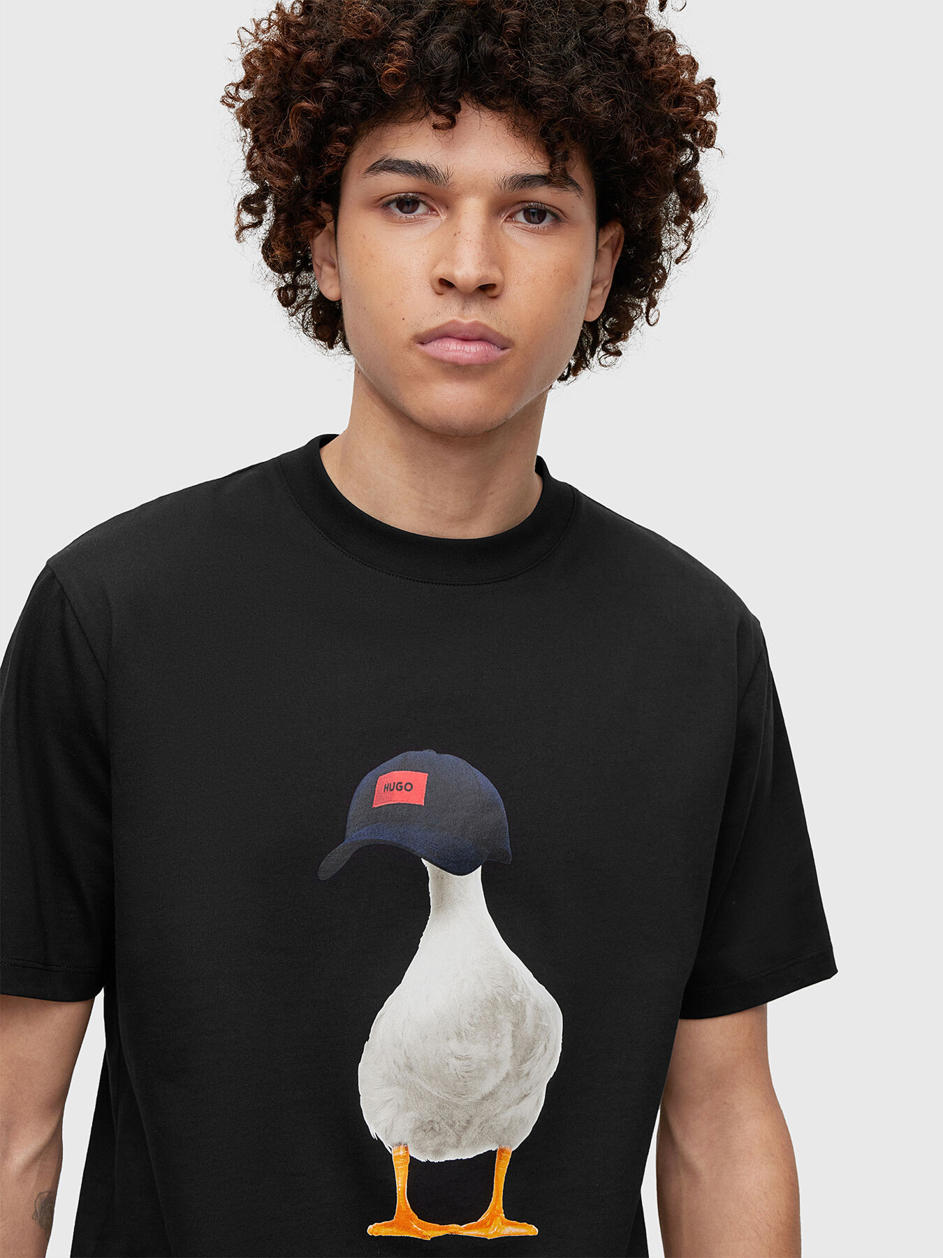 DUCKY T-shirt with contrast print brand HUGO