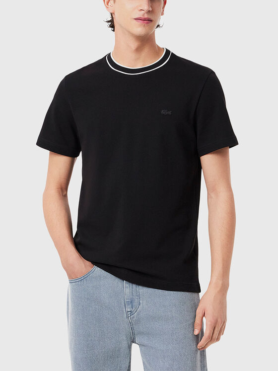 Черна тениска от пике - 1