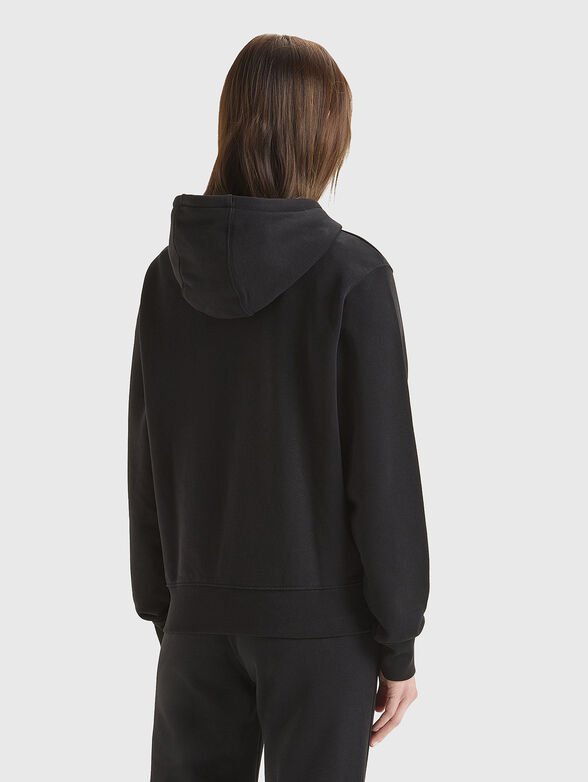 Unisex black sweatshirt with contrast logo - 5