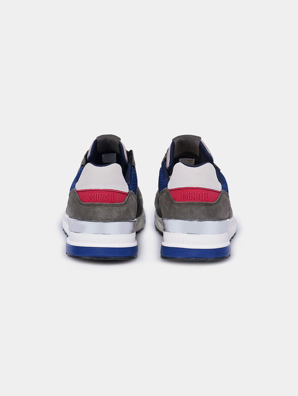 Navy sneakers with suede details - 4