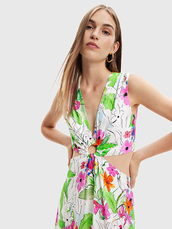 PRAGA maxi dress with floral print - 3