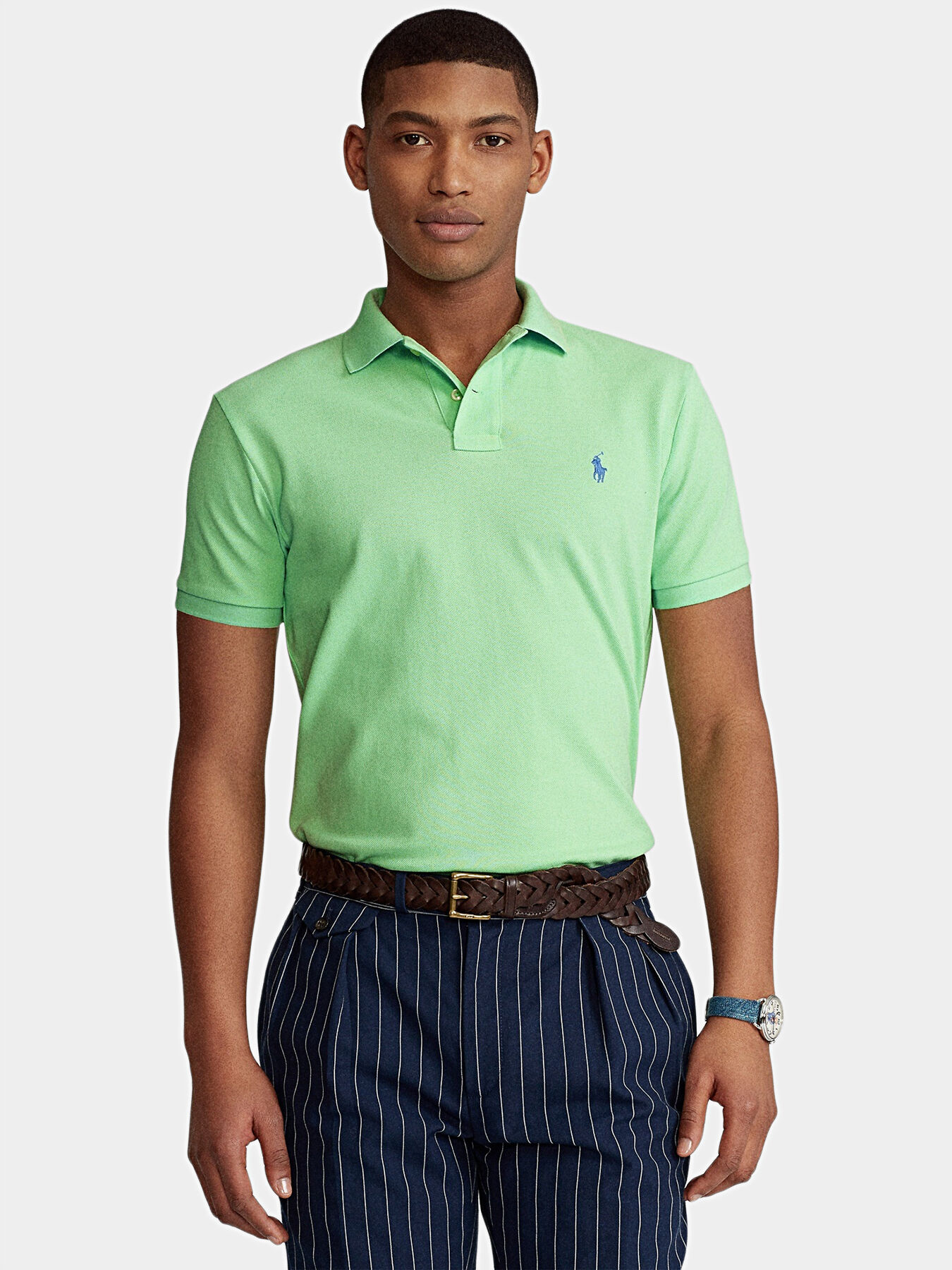 Polo shirt in pastel green color brand POLO RALPH LAUREN Globalbrandsstore en