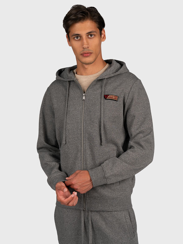 Cotton sweatshirt with a hood - 1