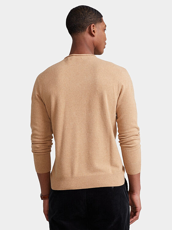 Пуловер в бежов цвят от мерино вълна - 2